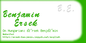 benjamin ersek business card